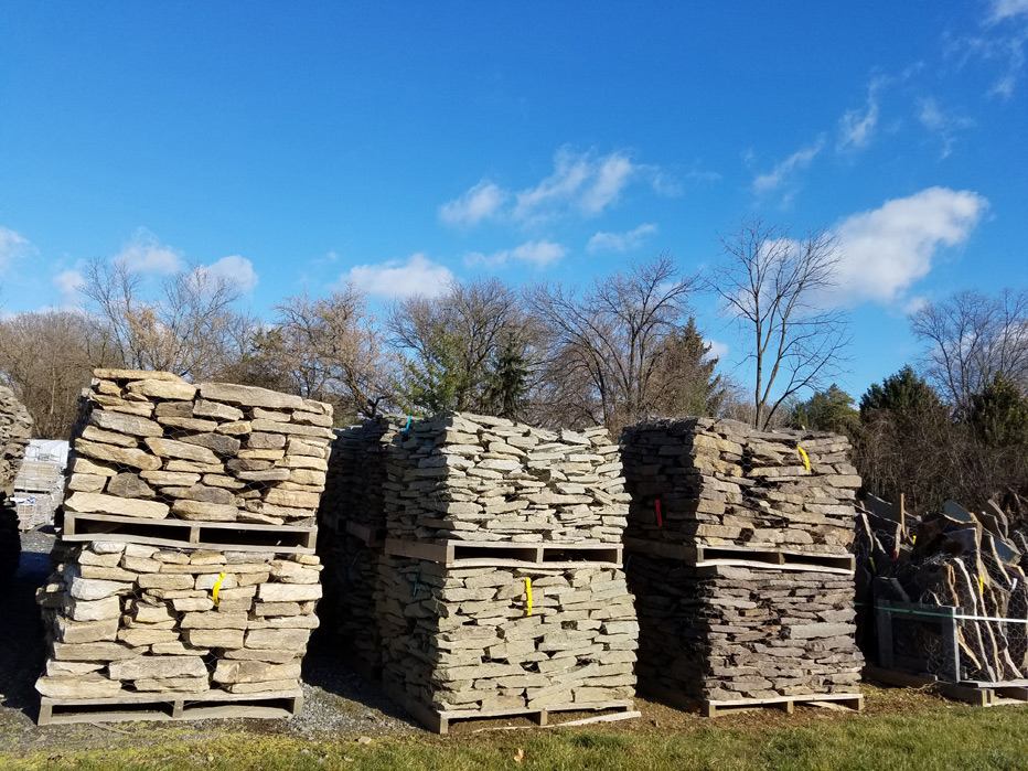 Natural wall stones stacked on top of one another.